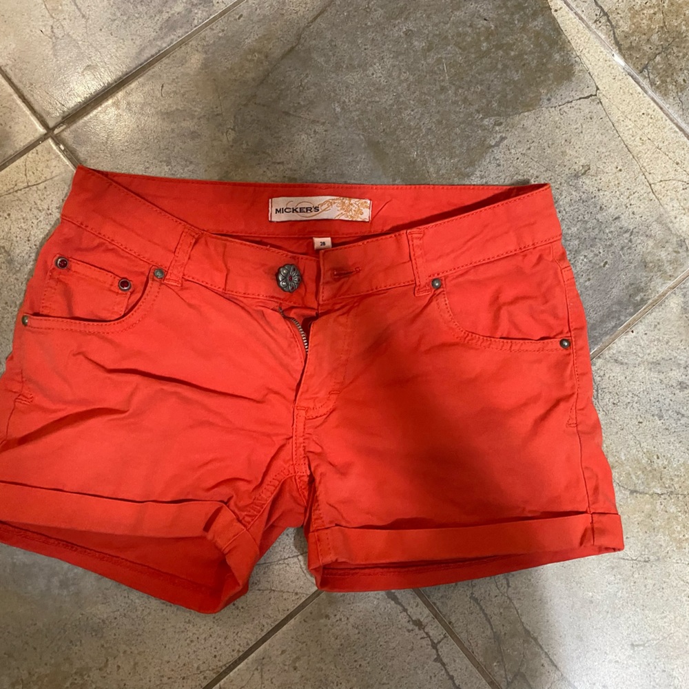 Made in Turkey short red Cotton Shorts size 28